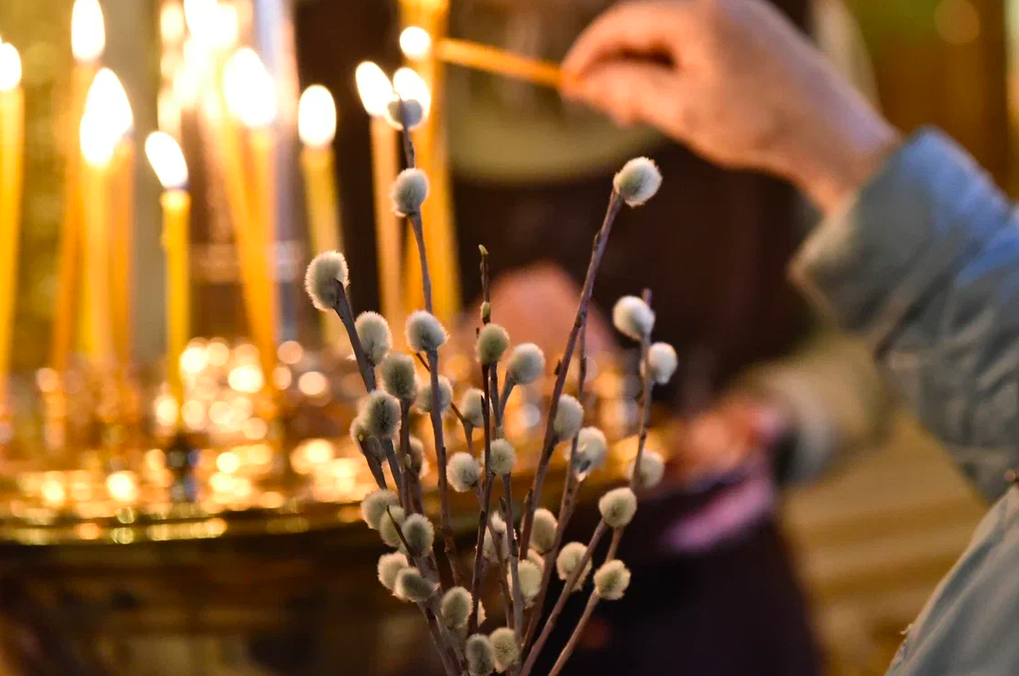 Фото Вербное воскресенье в Новосибирске: сотни горожан собрались на службу в Вознесенском соборе 5